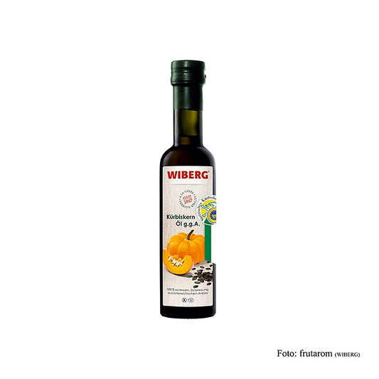 Wiberg Stiermarkse pompoenpitolie, BGA, 100% pure variëteit, 250 ml - koudgeperste olie van de hoogste kwaliteit, perfect voor salades en dressings