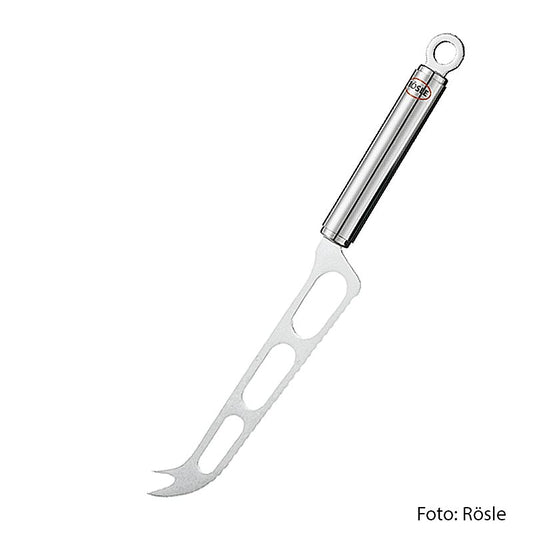 Stainless steel Rösle cheese knife, 28cm, with a single piece construction
