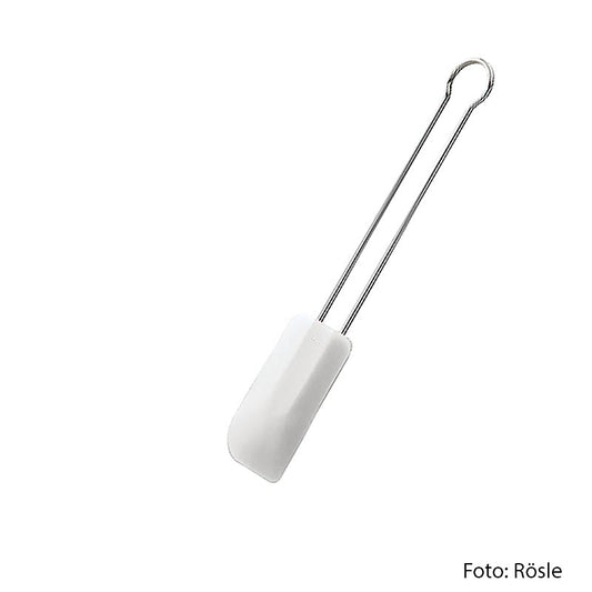 A stainless steel Rösle deegschraper, 26cm long and 275cm wide, 1 piece
