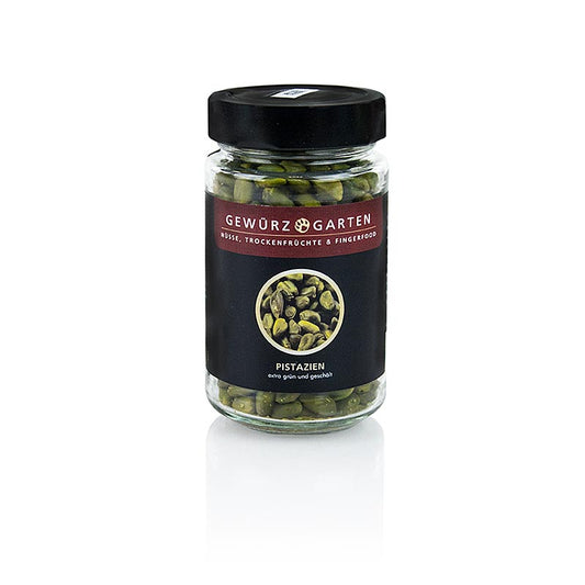 Heerlijke topkwaliteit Gewürzgarten pistachenoten, gedopt, donkergroen, 150 g verpakking
