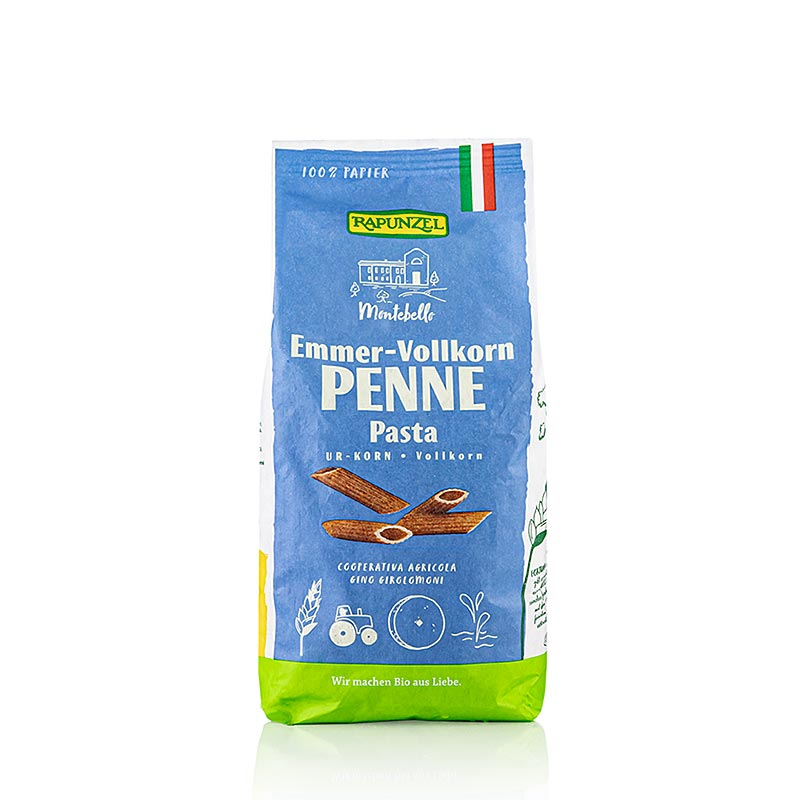 Rapunzel, emmerpasta - penne, volkoren, biologisch, 500 g