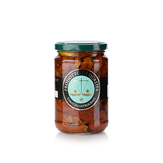 Gedroogde tomaten in zonnebloemolie van La Bilancia, in een verpakking van 280 g, perfect voor salades, pasta's en andere gerechten
