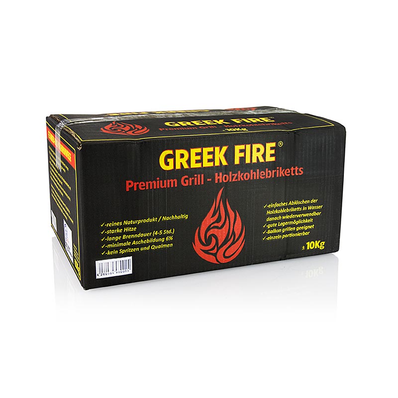 Grill BBQ - houtskoolbriketten, Greek Fire, 10 kg
