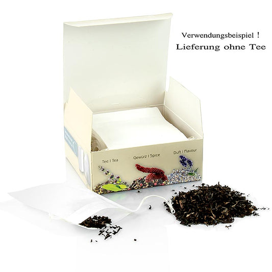 TossIt, filter-/theezakje met trekkoord voor zelfvulling, 50 stuks, perfect for filling with your favorite loose leaf teas and herbs