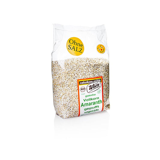 Organic whole grain popped amaranth from Wertz, 125g pack, gluten-free