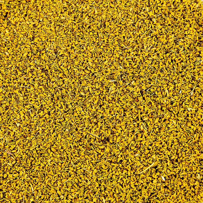 Venkelbloemen en venkelstuifmeel, a 455 g product for aromatization and refinement, made in the VS