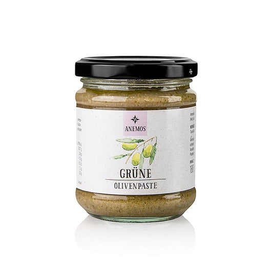 Anemors Olijfpasta - tapenade van Chalkediki olijven in groene kleur, 180 g