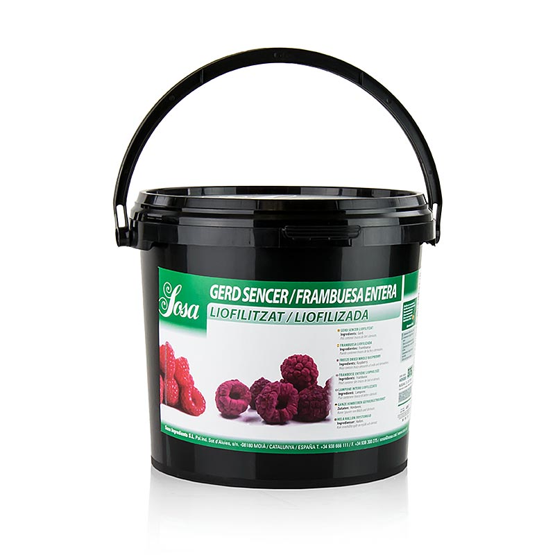Sosa gevriesdroogde frambozen, heel (38637), 375 g