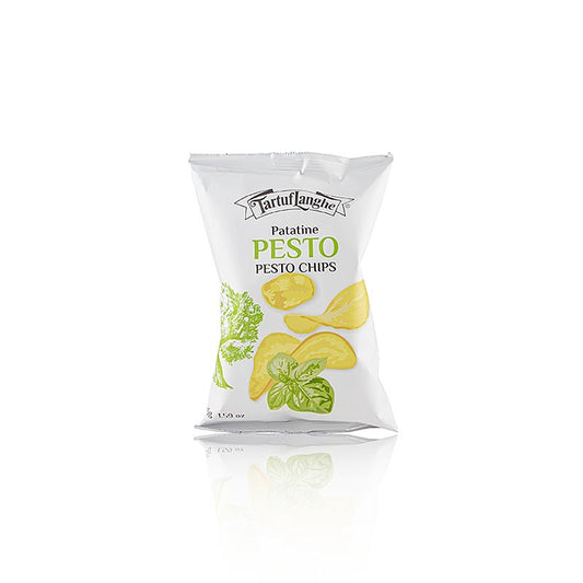 Tartuflanghe  Pestochips, aardappelchips met pestosmaak, 45 g