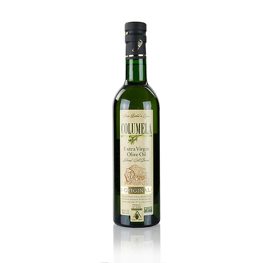 500 ml bottle of premium Columela Cuvee extra virgin olive oil, first press, from Spain