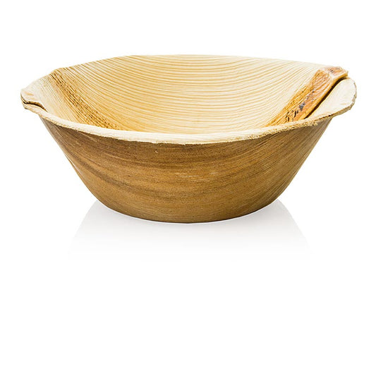 Wegwerp palmbladbordjes, rond, ca. ø 15,5 cm, diep, 100% composteerbaar, 25 stuks