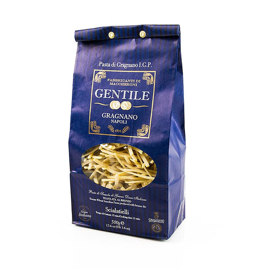 Pastificio Gentile Gragnano IGP - Scialatielli, brons getrokken, 500 g - Traditionele Italiaanse pasta gemaakt van harde tarwe, met de hand gemaakt en brons getrokken