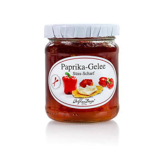 Paprikagelei, rood, zoet en hartig, Wolfram Berge, 225 g - heerlijke en smaakvolle paprika jam voor elke gelegenheid