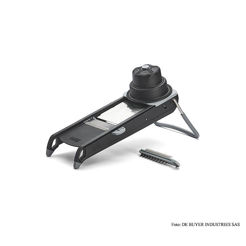 deBUYER Mandoline Swing Plus (1 horiz.& 1 julienne) zwart (4-10 mm), 1 stuk