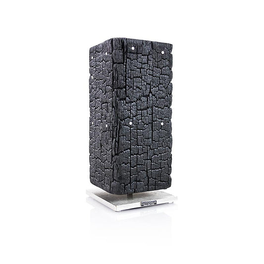 Cuttworx's messenblok "PYROlith", gebrand echt hout, magnetisch, 1 stuk