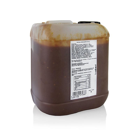 Stemberg's curryworstsaus, 5 liter, a delicious and versatile currywurst sauce perfect for use in large quantities for food service or catering purposes
