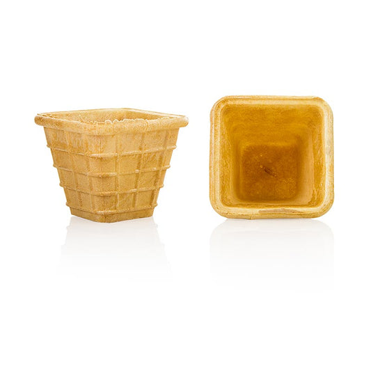 Set of 600 Portie wafelbekers, each measuring 48x48x56mm and holding 80ml, weighing 19 kg in total