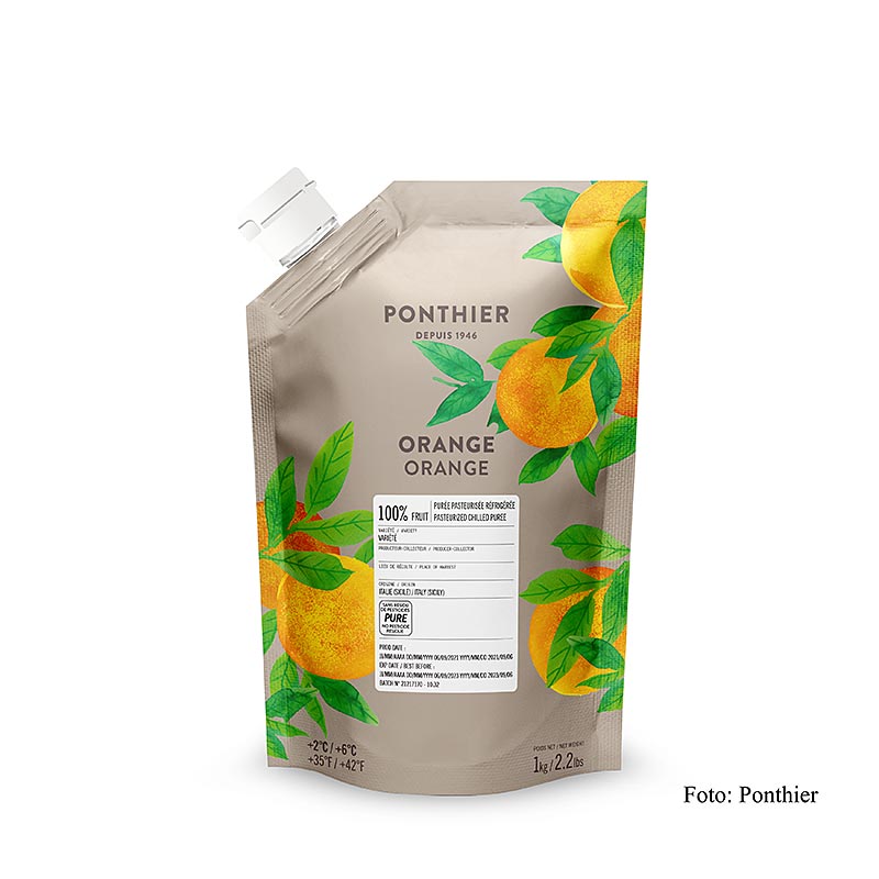 Puree - Sinaasappel, 100% fruit, ongezoet, 1 kg