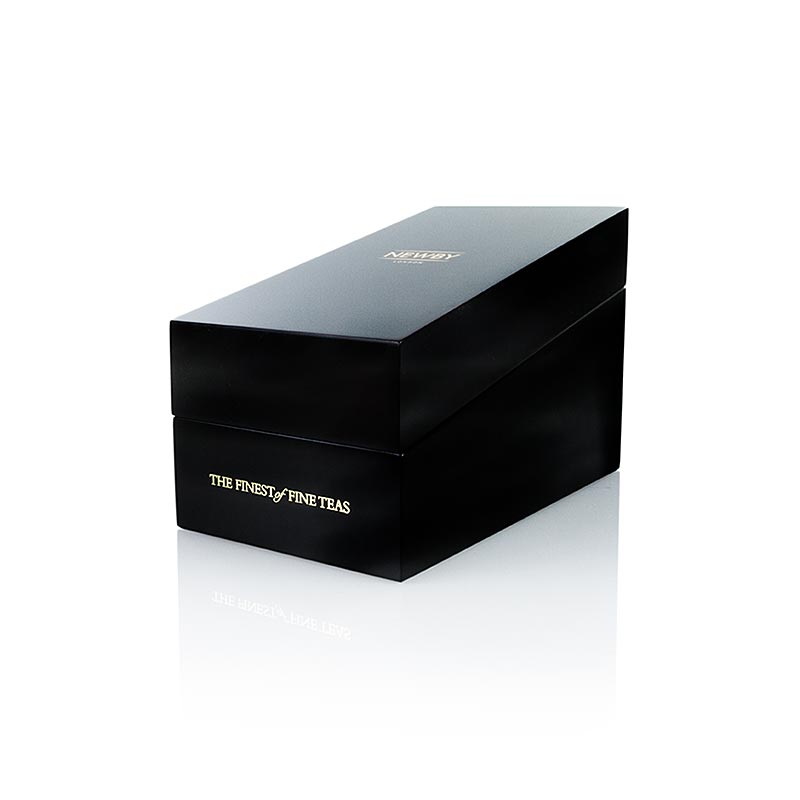 Newby Tea presentation box with 6 compartments, ideal for storing and displaying a variety of tea blends