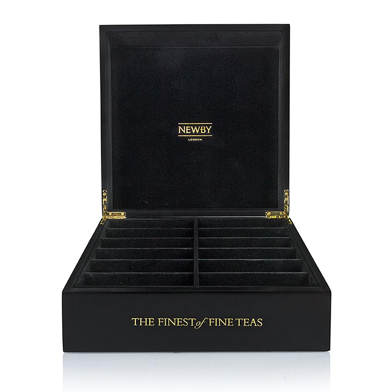 Newby Tea presentation box with 12 compartments for storing tea