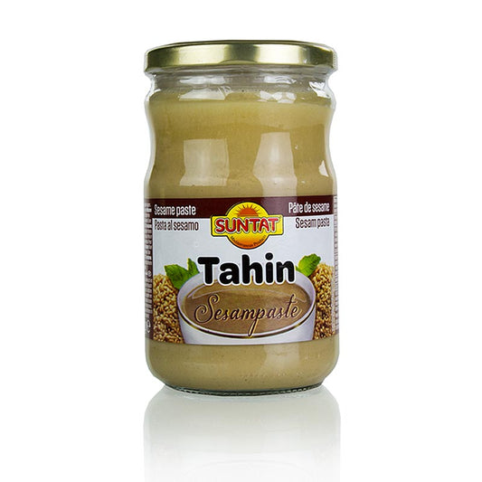 Alt text: Organic Suntat tahini sesame paste, 600g jar, ideal for cooking and baking