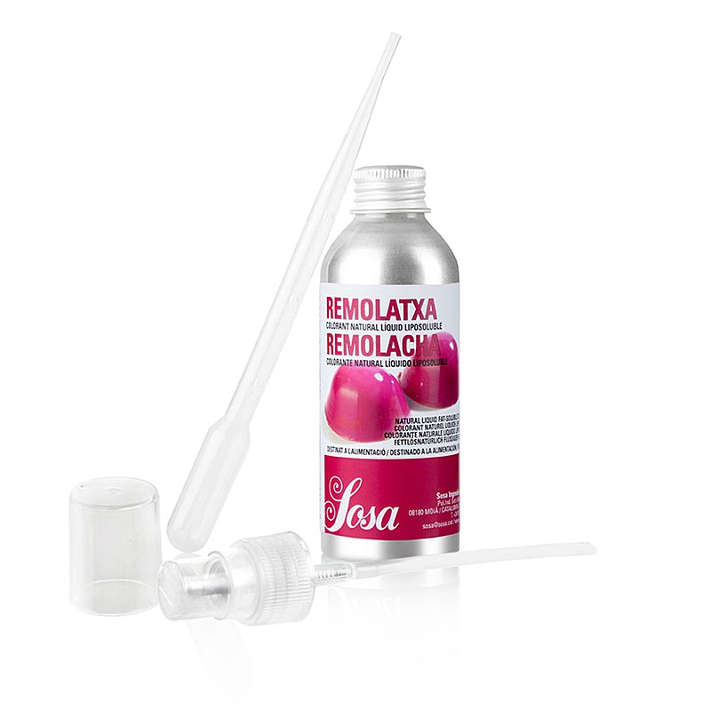 Sosa Voedingskleurstof Natuurlijk, Vloeibaar, Rode Biet, Vetoplosbaar, 100 g