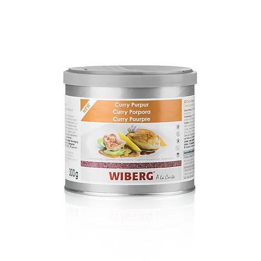 Close-up of 300g package of Wiberg Curry Purple, showing preparation of herbal extract
