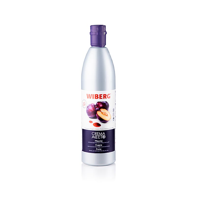 500 ml knijpfles van WIBERG Crema di Aceto pruim, een heerlijke en smaakvolle azijncreme