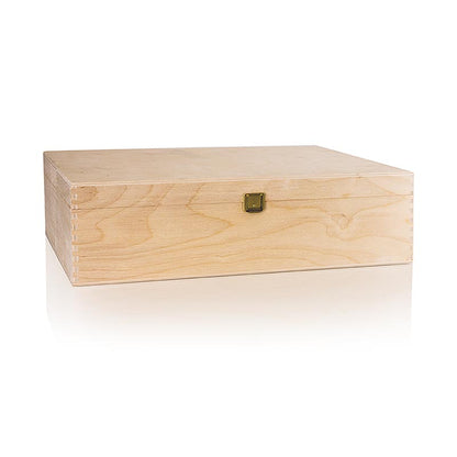 Wijngeschenkverpakking met houten doos en scharnierend deksel, set van 3 stuks
