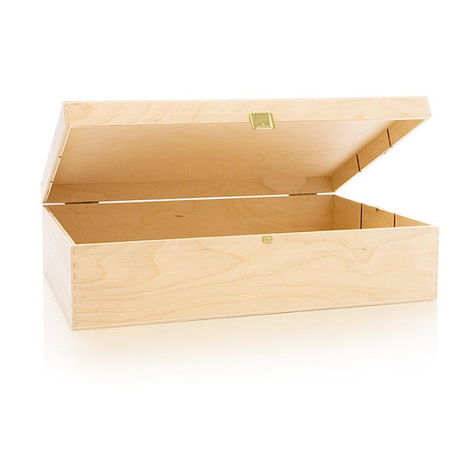 Grote houten wijngeschenkverpakking met afmetingen 370x258x98mm, 1 stuk