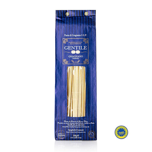 Pastificio Gentile Gragnano IGP/g.g.A. - Spaghetti, ø 1,9 mm, bronsgetrokken, 500 g