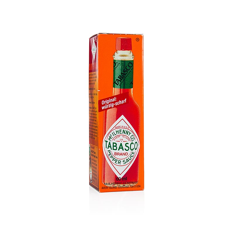 Tabasco, rood, pikante saus van McIlhenny, 60 ml, flesje met traditionele hete pepersaus