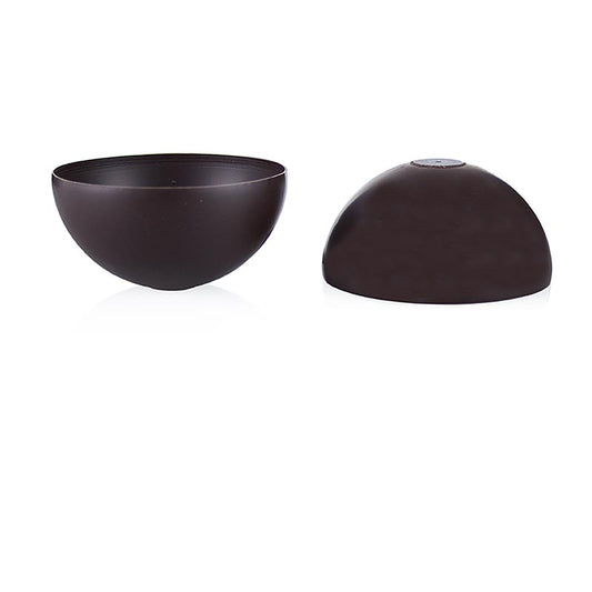 Chocoladevorm - halve bol, donker, 70mm, Cluizel, 375 g, 30 st - perfecte chocoladevorm voor het maken van prachtige donkere chocoladebolletjes, 70mm groot, van het merk Cluizel, 375 g, in een verpakking van 30 stuks