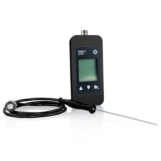 Chef's Probe thermometer met digitaal display, insteekvoeler, 80 cm kabel, 1,5 mm, zwart, 1 stuk