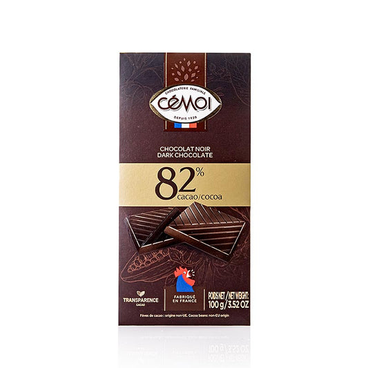 Chocoladereep - Puur 82% cacao, Cémoi, 100 g