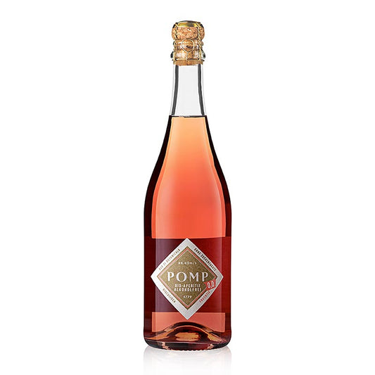 750 ml bottle of POMP Bio Aperitief, a fruity and alcohol-free organic drink
