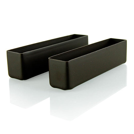 Rectangular dark chocolate dessert mold, 120x25x30mm, from Cluizel, 840g, 42 pieces