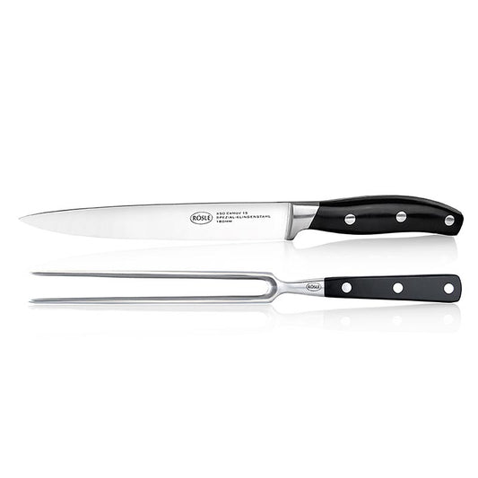 Rösle vleesmes en vork (16 cm en 18 cm), 2-delig