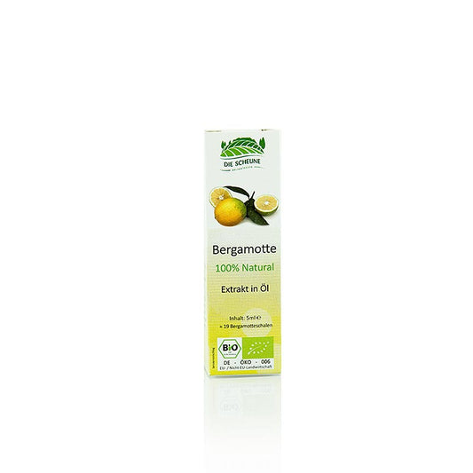 Natuurlijk bergamotaroma, De Schuur, BIO, 5 ml - biologische bergamot etherische olie van De Schuur, perfect voor aromatherapie en natuurlijke geurbeleving