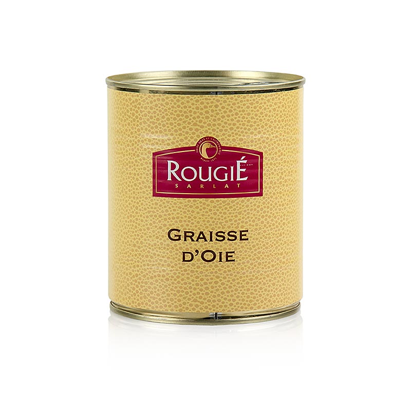 Foto van een 700 g verpakking van Ganzenvet van Rougie, een hoogwaardig product voor koken en bakken