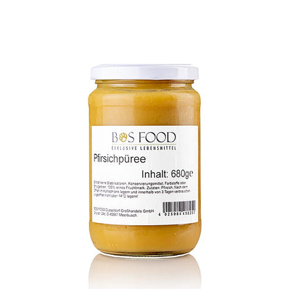 Puree/merg - perzik, wit, fijn gezeefd, 680 g