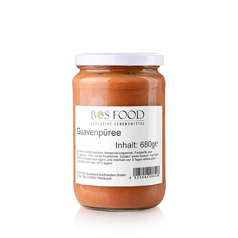 Puree/vruchtvlees - guave, roze, fijn gepureerd, 680 g