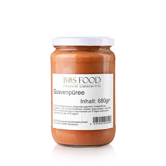 Puree/vruchtvlees - guave, roze, fijn gepureerd, 680 g