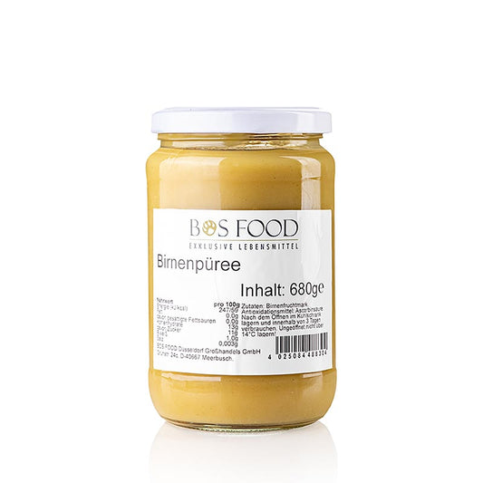Puree/vruchtvlees - peer, fijn gepureerd, 680 g