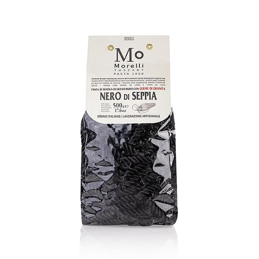Morelli 1860 Fusilli, zwart, met inktvisinkt, 500 g
