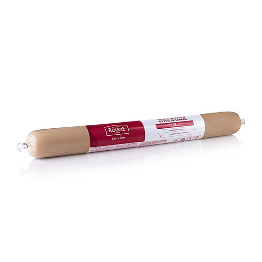 Eendenlevermousse, in staafvorm, 50% foie gras, Ø 36 mm, 38 cm, Rougié, 400 g