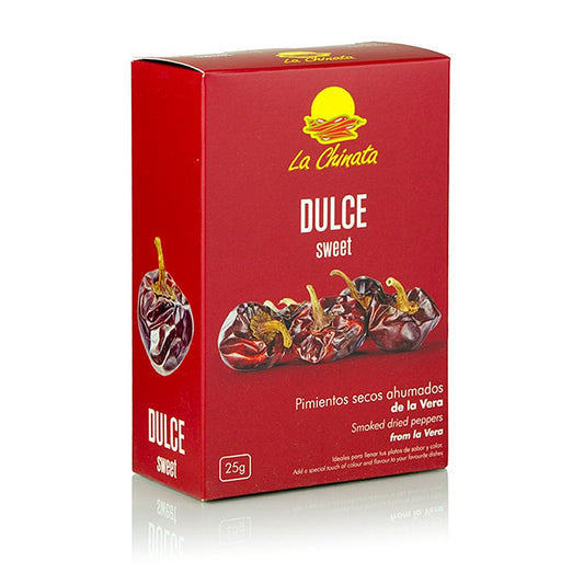 Packet of La Chinata smoked sweet dried peppers, approximately 5-7 pieces, 25g