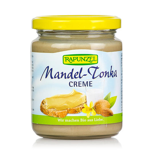 Biologische Amandel Tonkacrème van Rapunzel, 250 g, heerlijk romig en smeerbaar