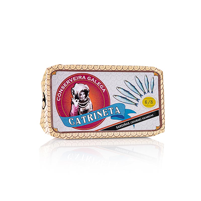 Sardines, heel, in escabeche-saus, 6-8 stuks, Catrineta, 81 g