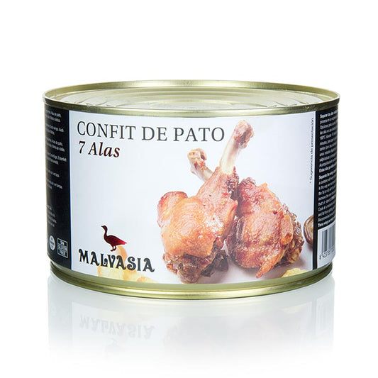 Delicious confit duck wings, 7 wings in Malvasia sauce, 11 kg, gourmet product